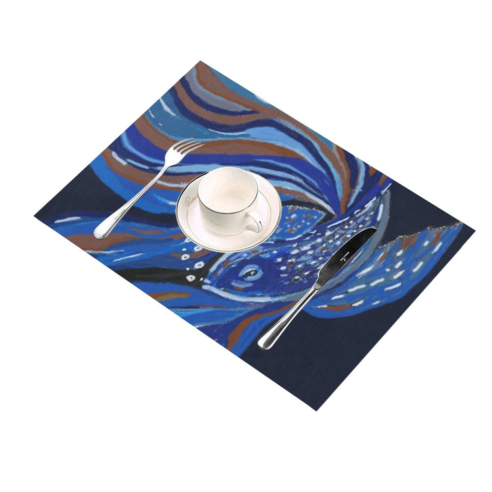 Blue Betta Place Mats Placemat 14’’ x 19’’ (Set of 4)